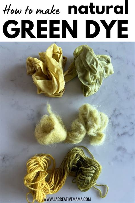 How to make natural green dye - La creative mama