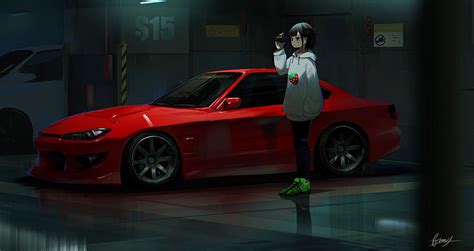 HD wallpaper: Anime, Original, Car, Red Car | Wallpaper Flare