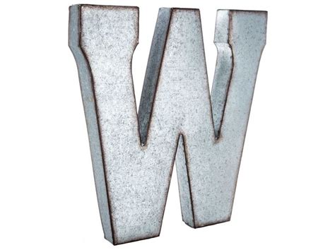 Large Galvanized Metal Letter - W | Shop Hobby Lobby | Metal wall letters, Metal letters, Metal ...