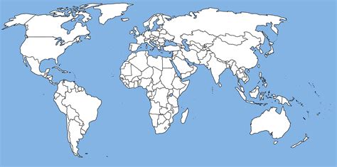 World Map Outline With Names