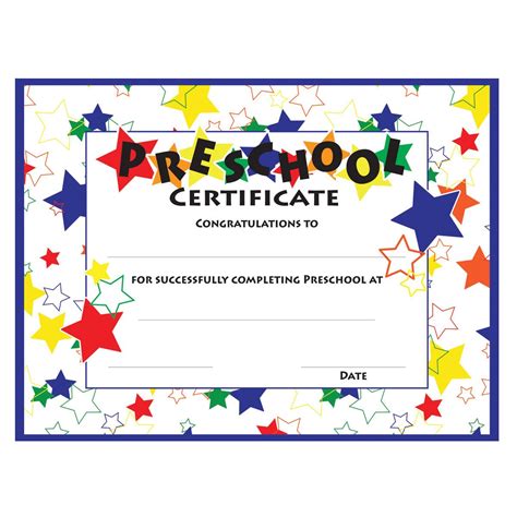 Printable Certificates For Kindergarten