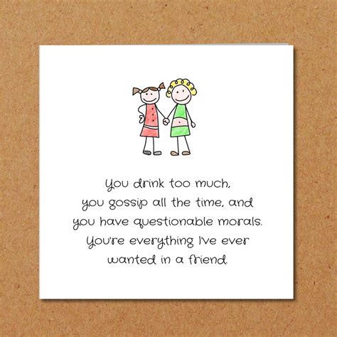 BEST FRIENDS Friendship Birthday Card for Girl, Female, Bestie, BFF - - Swizzoo