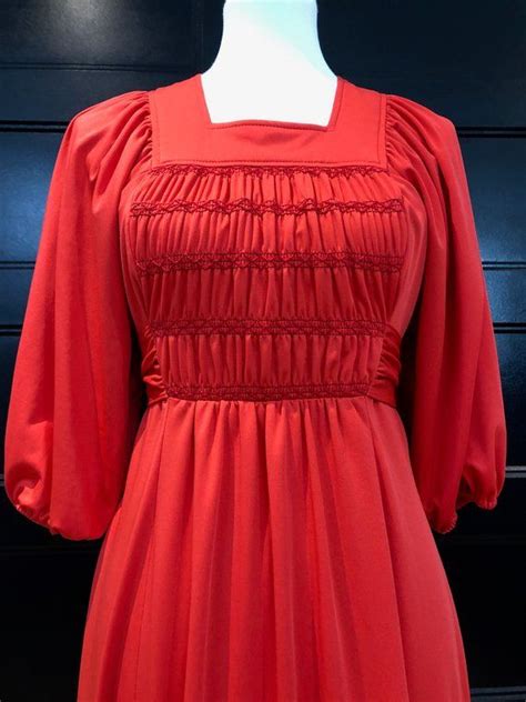 70's Candy Apple Red Jody T Maxi Dress Sz S 70 Dress, Maxi Dress, Disco Dress, Candy Apple Red ...