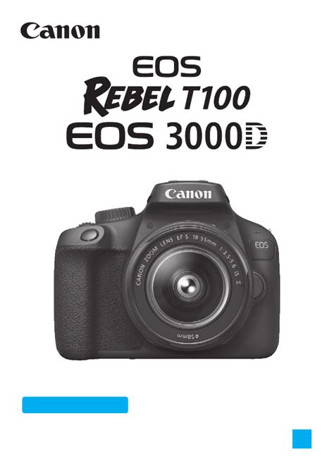 User manual Canon EOS 3000D (English - 322 pages)