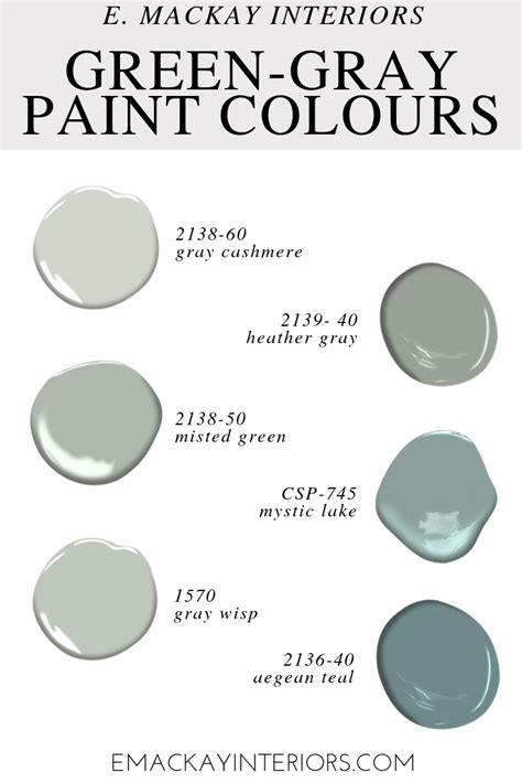 Green-Gray Paint Colours