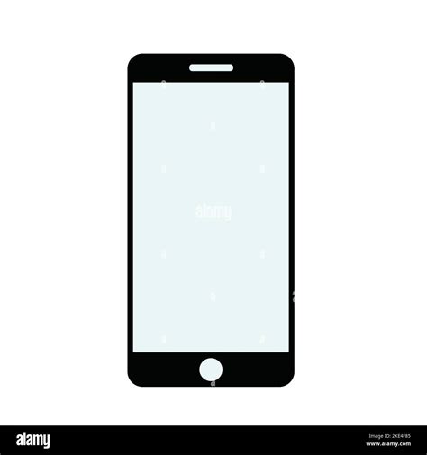 Smartphone sign symbol phone simple clip art vector illustration on white Background. black and ...