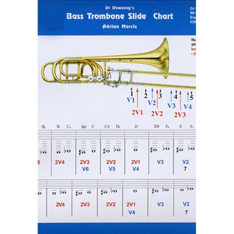 Professional Bass Trombone Chromatic Slide Chart