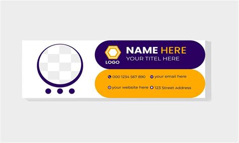 Corporate email signature banner vector template sign 23345532 Vector Art at Vecteezy