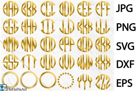 Gold Monogram Alphabet - Clip art / Cutting Files (256112)