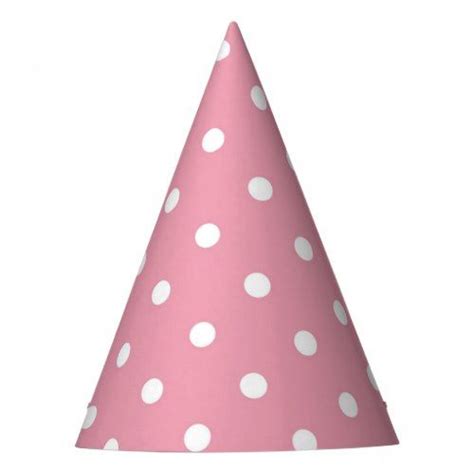 Rose Pink Polka Dot Birthday Party Hats | Zazzle | Polka dot birthday, Polka dot birthday party ...