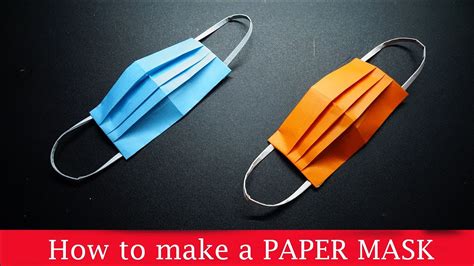 How to make a PAPER MASK 😷 ll Easy Origami FACE MASK || DIY Paper Crafts - YouTube