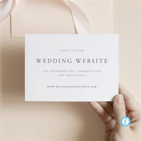 Wedding Website Insert Card Wedding Insert Template Download Simple Wedding Insert Card Modern ...