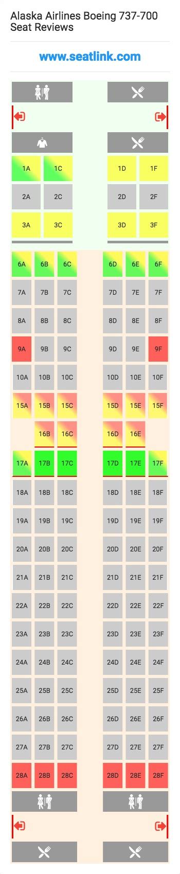 Alaska Airlines 737 800 Seat Map