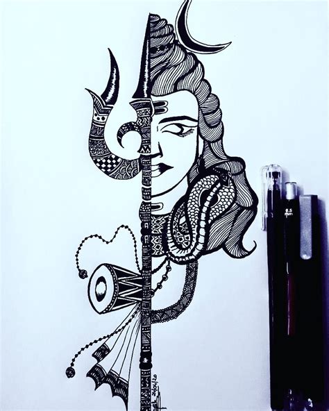 Lord shiva | Mandala art lesson, Doodle art drawing, Mandala art