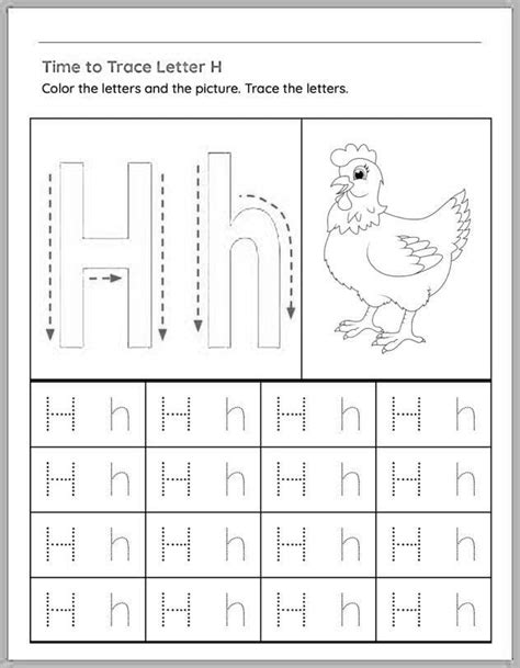 Printable Tracing Of Letter H – Free download and print for you.