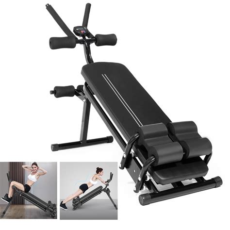 Buy Abdominal Trainer Machine Weight Bench Ab Crunch Machine Sit Up Bench Tummy Exercise ...