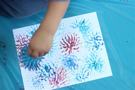 Koosh Ball Firework Painting