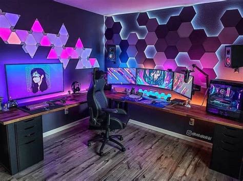 Aménager une chambre gaming | Pinterest | Sala de jogos de computador, Salas de videogame, Sala ...