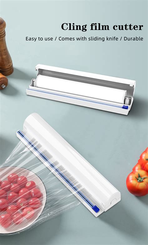 Foil Cling Film Wrap Dispenser Kitchen Tool Plastic Wrap Sharp Cutter Cookware Tool Food Wrap ...