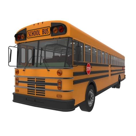 3D model american school bus VR / AR / low-poly FBX MA MB - CGTrader.com