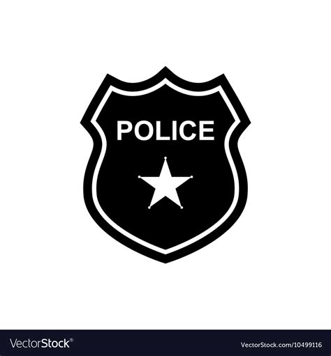 Police badge icon Royalty Free Vector Image - VectorStock