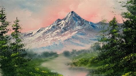 Mountain Nature Painting Easy Sunset - Mahilanya