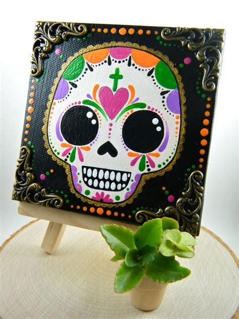 Sugar Skull Canvas Painting