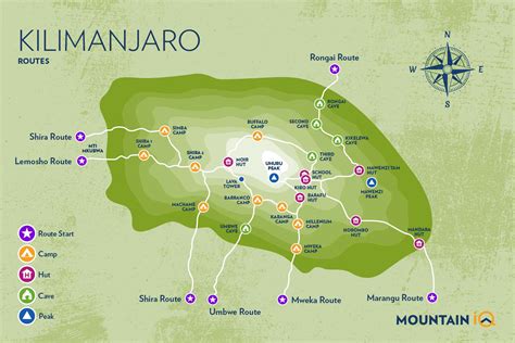 Kilimanjaro Map - Outlining The Best Hiking Trails