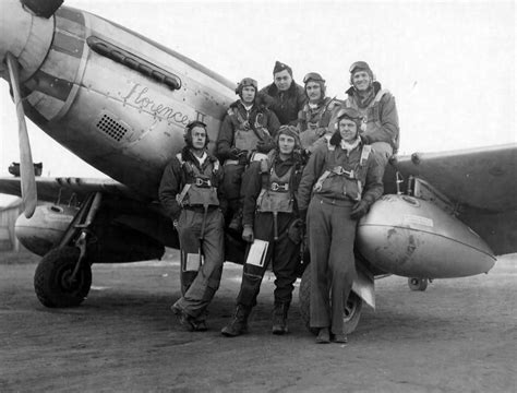 Pilots Of Flight D of the 384th Fighter Squadron 364th Fighter Group And P-51 "Florence II ...