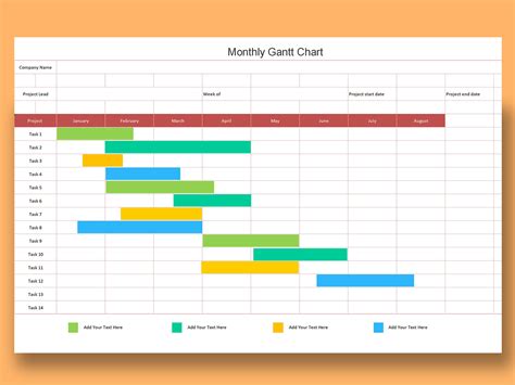 EXCEL of Simple Monthly Gantt Chart.xlsx | WPS Free Templates