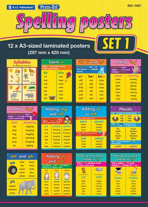 Spelling Posters - Set 1 - Teacher Superstore | Spelling rules posters, Spelling rules, Words to ...