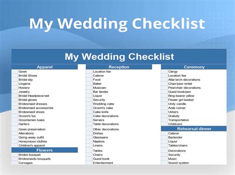 EXCEL of Simple Wedding Checklist.xls | WPS Free Templates