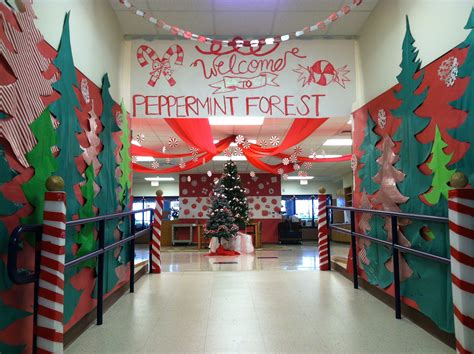 School decorations for winter season. Peppermint can't offend anyone, right? #pcdecor #school ...