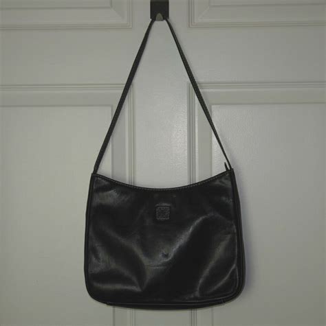 Lauren Ralph Lauren Black Leather Saddle Shoulder Bag… - Gem