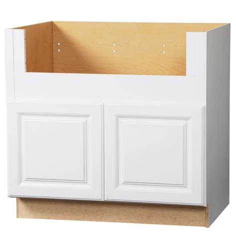 Hampton Bay Hampton Assembled 36x34.5x24 in. Farmhouse Apron-Front Sink Base Kitchen Cabinet in ...