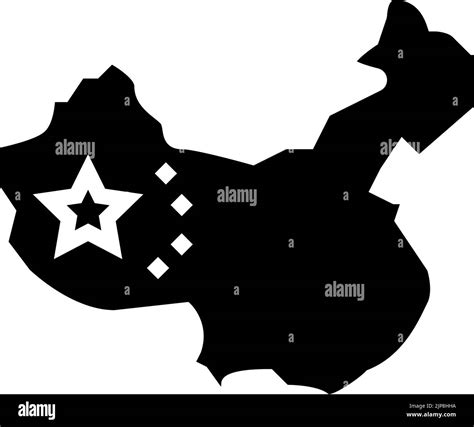 china country map flag glyph icon vector illustration Stock Vector Image & Art - Alamy