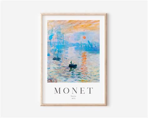 Monet Sunrise Print, Impression Sunrise, Monet Art Print, Printable Wall Art, Vintage Print ...