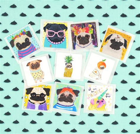 Pug Stickers Cute Dog Stickers Pug Lover Gift Pug Stuff