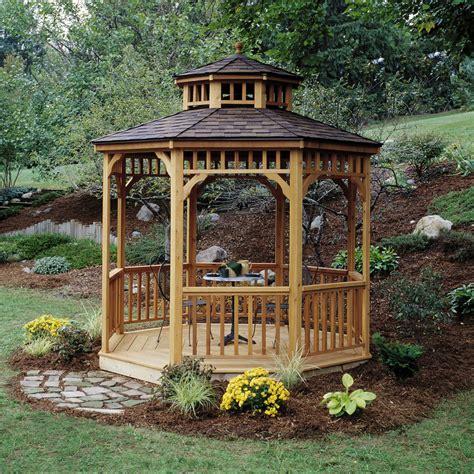 Seaside Round Gazebo 10ft. w/ Floor - Heartland Industries