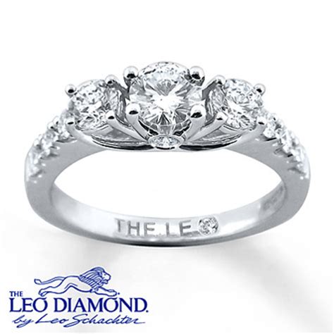 Kay Jewelers 3-Stone Diamond Ring 1 ct tw Round-cut 14K White Gold- Engagement Rings