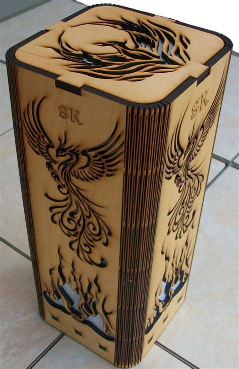 Personalized Phoenix Rising laser cut, laser engraved lamp. Avalilable at my Etsy shop. This ...