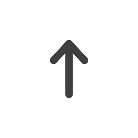 Vector sign of the up arrow symbol is isolated on a white background. up arrow icon color ...