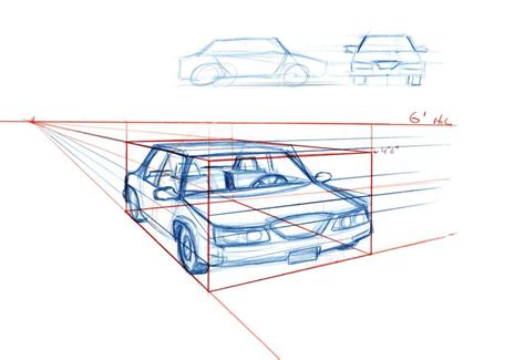 Car Perspective Drawing at PaintingValley.com | Explore collection of Car Perspective Drawing