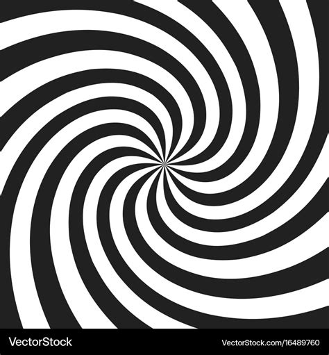 Psychedelic spiral with radial gray rays swirl Vector Image