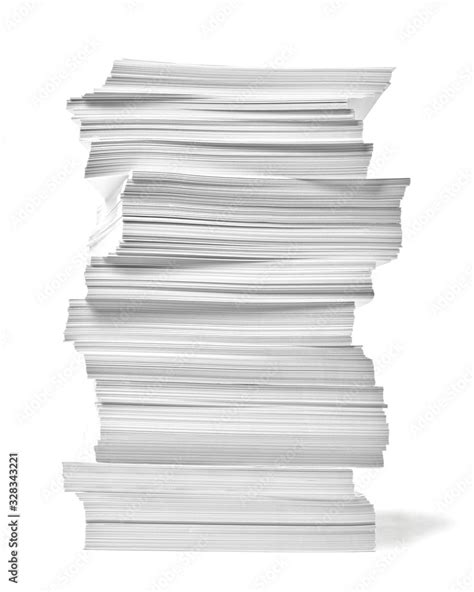 paper stack pile office paperwork busniess education Stock Photo | Adobe Stock