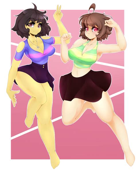 Chara x Frisk by ayloulou on DeviantArt