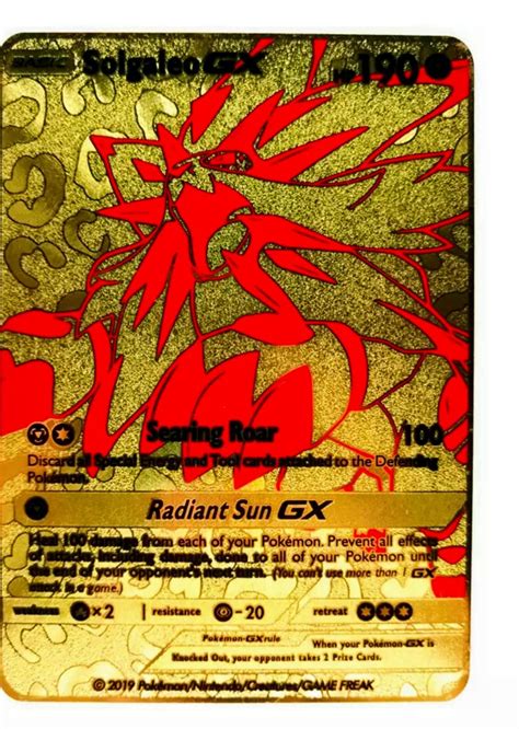 Gold Legendary Custom Pokemon Cards | Etsy