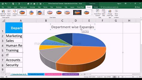 How to make a 3D Pie Chart in Excel 2016 - YouTube