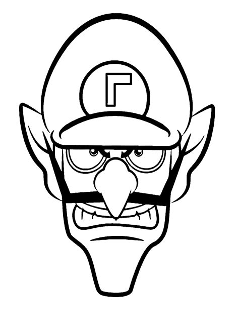 Waluigi with Wario Coloring Page - Free Printable Coloring Pages