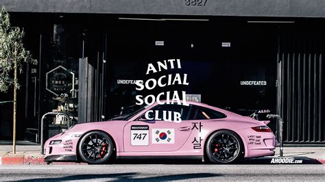 Ahoodie | Anti Social Social Club Pink Porsche Wallpaper